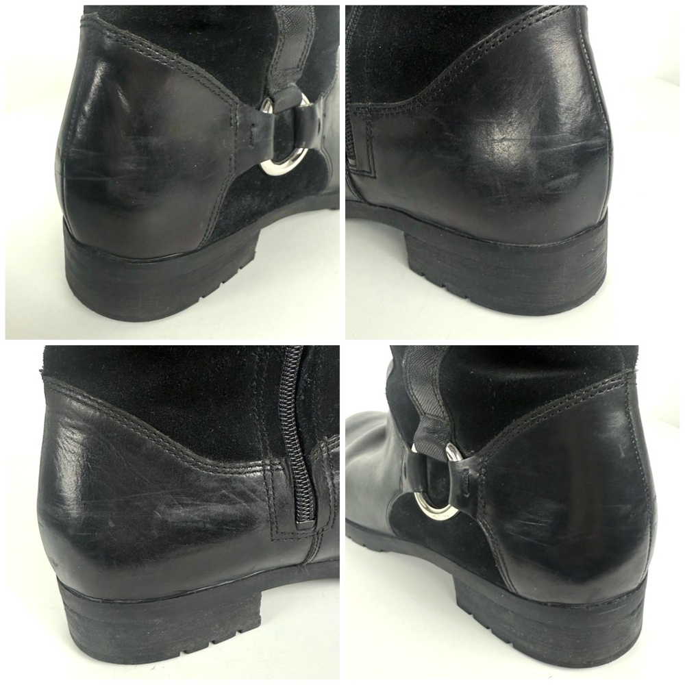 Rockport Tristina Buckle Riding Tall Boots Black Leather adiPRENE by Adidas 11 - Picture 13 of 14